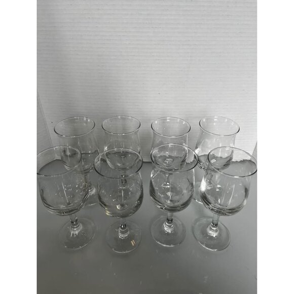 Deadstock Vintage Set of 8 Libbey vin connoisseur wine glasses  8 oz. - Picture 4 of 5